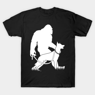 Bigfoot Walking Belgian Malinois T-Shirt